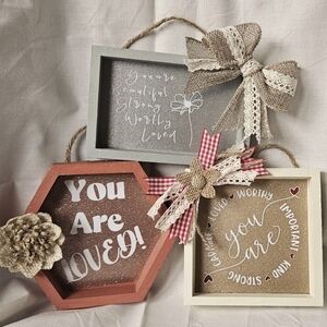 Set of 3 Self-esteem Signs